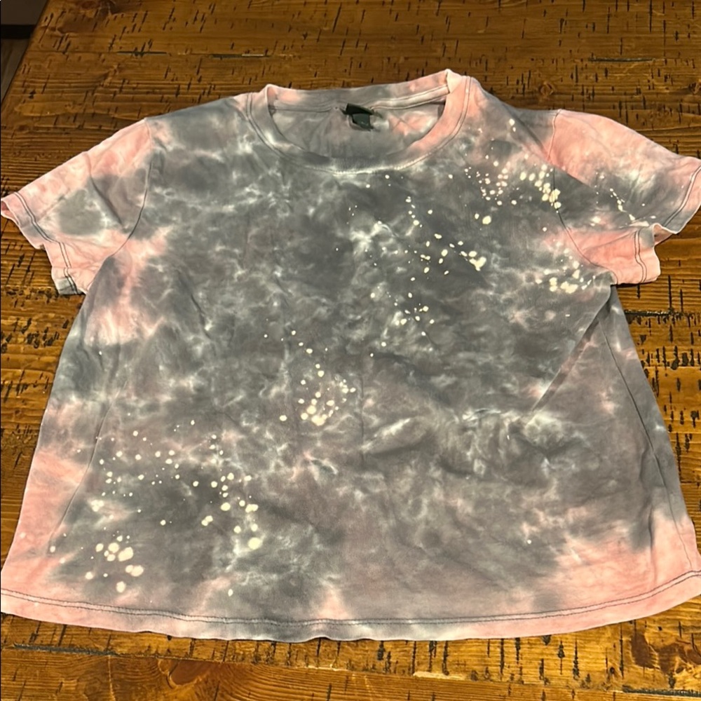 Wild Fable Tie-Dye Tee in Pink and Gray